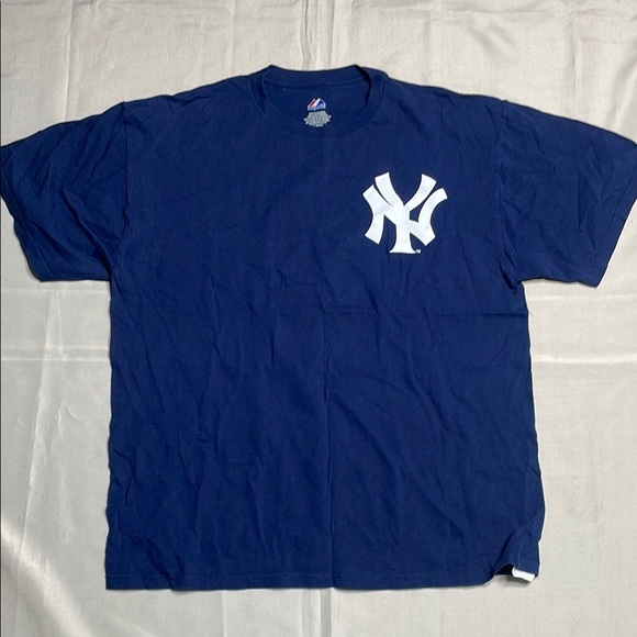 MAJESTIC Blue T-Shirt - Picture 1 of 7